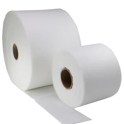 100% biodégradable pur coton biologique blanc Super doux Air chaud à travers les matières premières de tissu non tissé de couches pour bébés/tapis pour animaux de compagnie